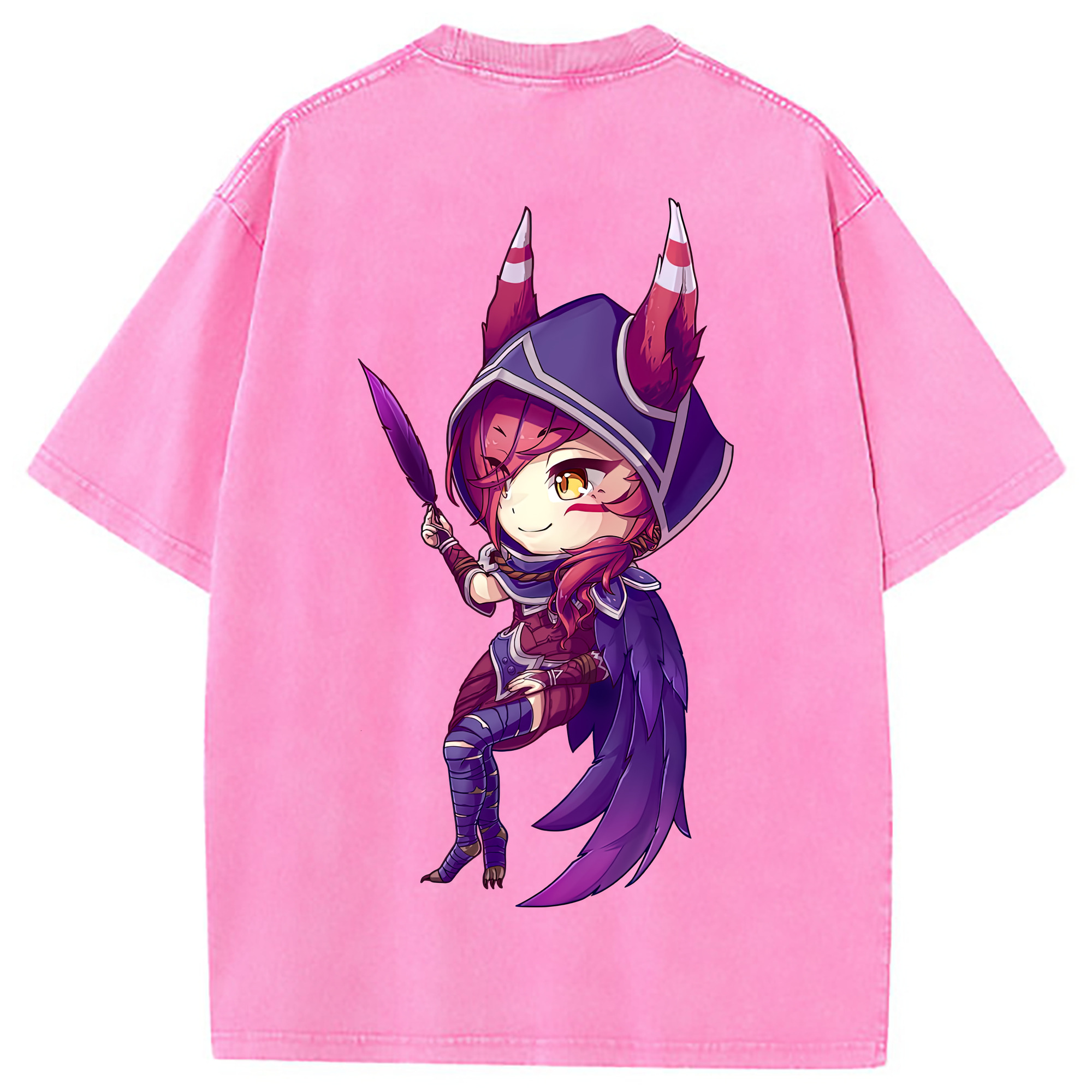 （画像用） リーグ・オブ・レジェンド League of Legends LOL 綿100% ヴィンテージ風 半袖Tシャツ（背面プリント）